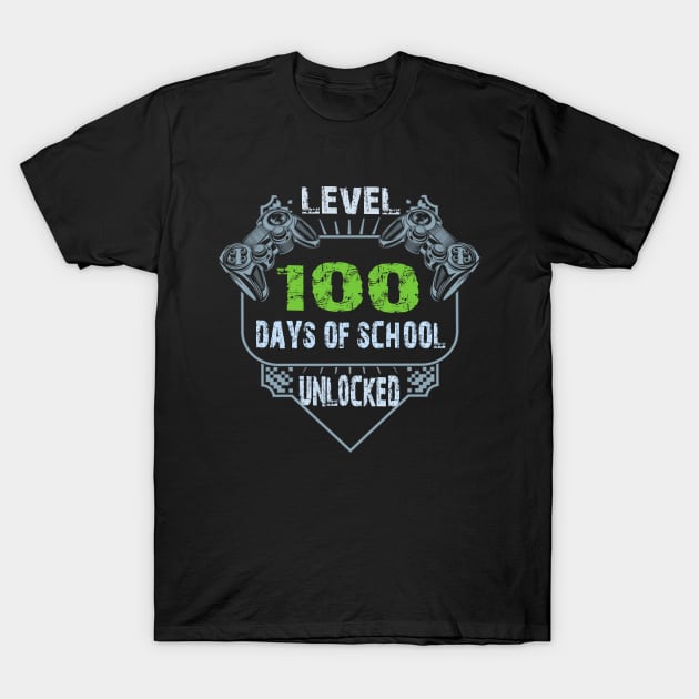 Level 100 days of school unlocked T-Shirt by Vitarisa Tees